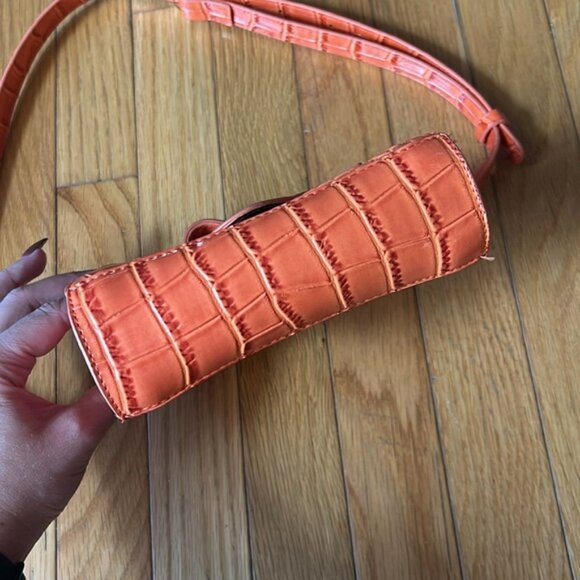 SHEIN Mini Orange Crocodile Crossbody Purse - Picture 9 of 10